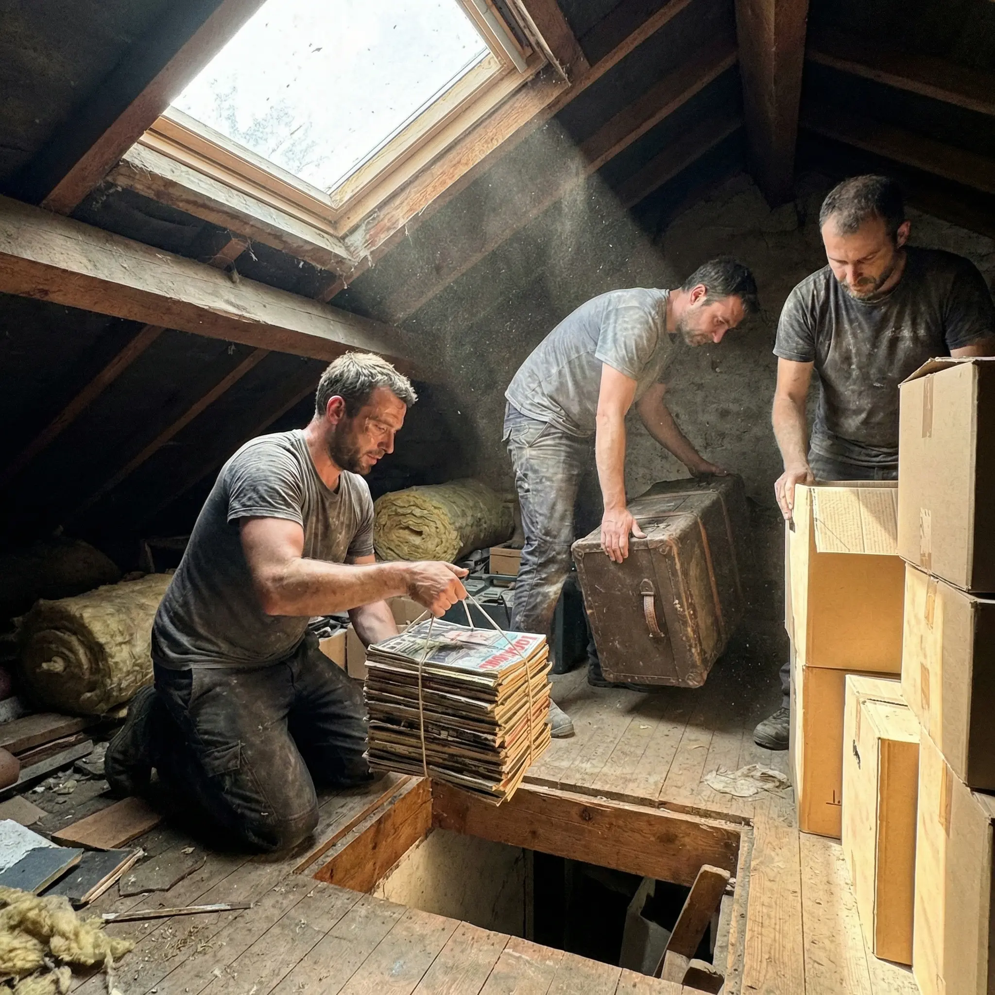 Cave encombrée avant débarras Drôme